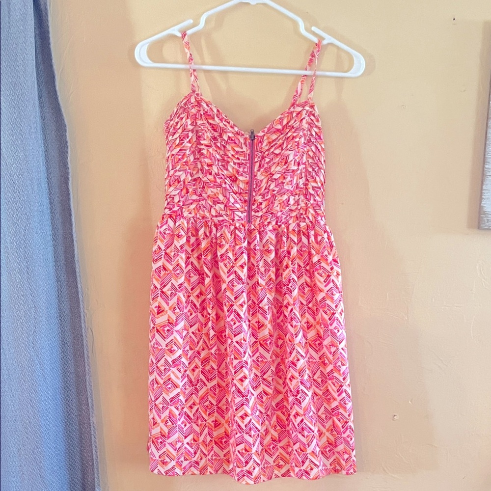 Roxy Pink and Orange Patterned Dress